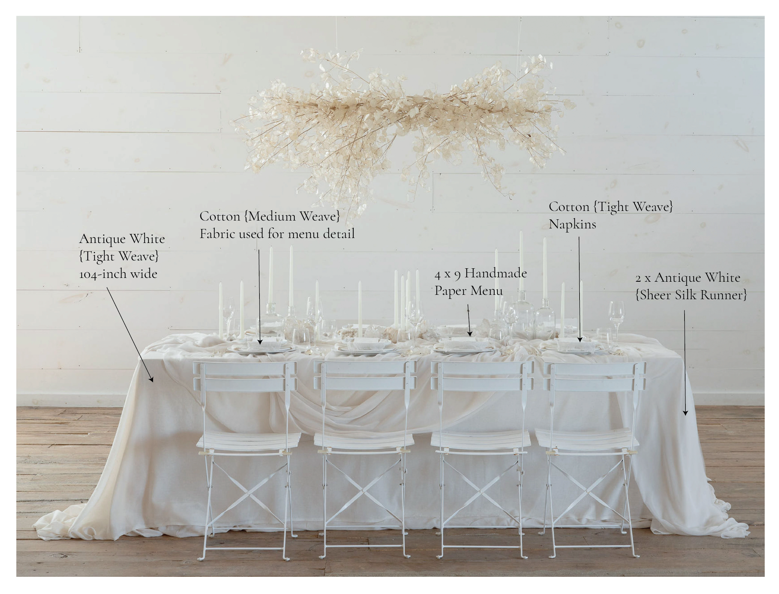 How to set your monochromatic table setting by silk and willow