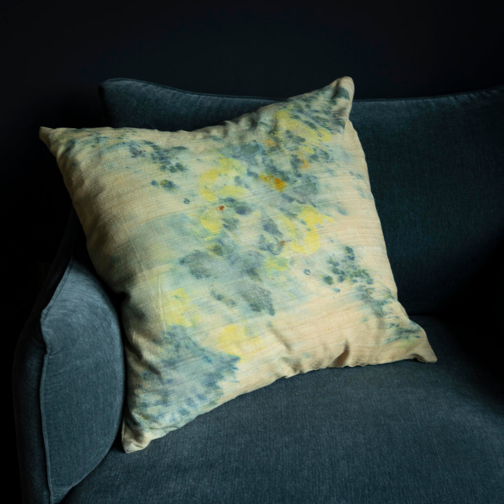 botanical dyed silk pillow covers for home decor