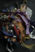 naturally dyed silk ribbons