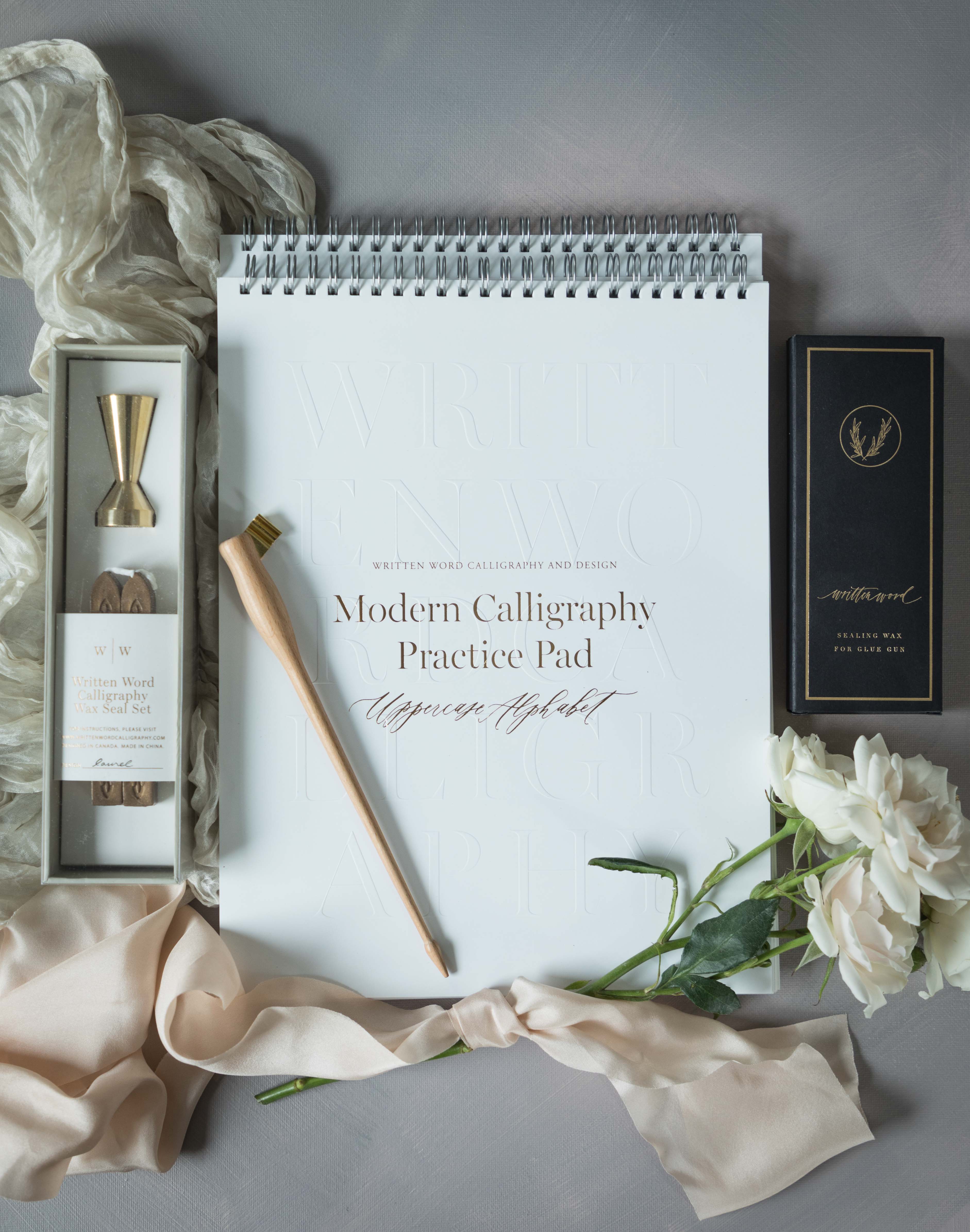 Modern Calligraphy Workbook & Calligraphy Kit & Guidelines Pad Bundle