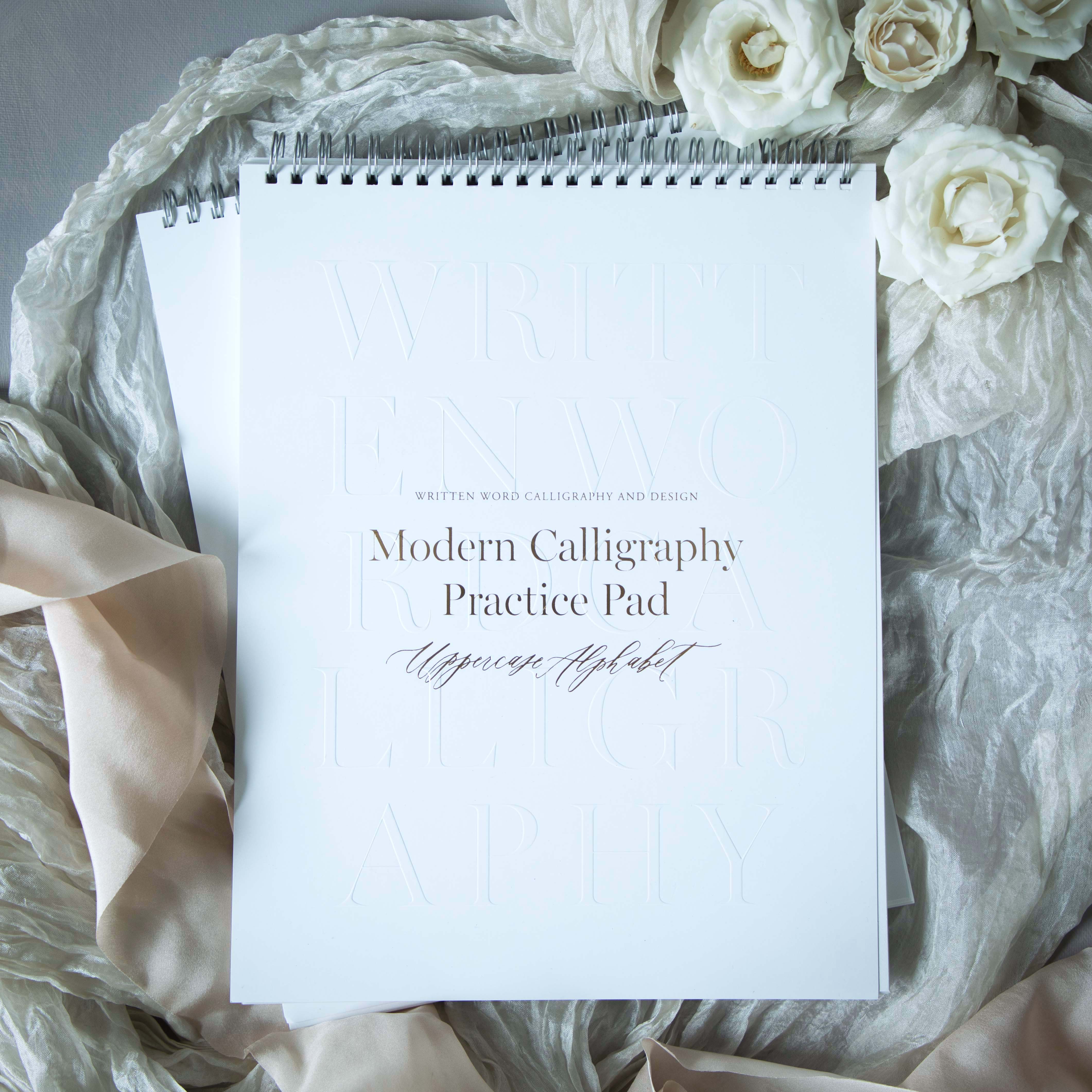 Modern Calligraphy Practice Pad - Uppercase Letters